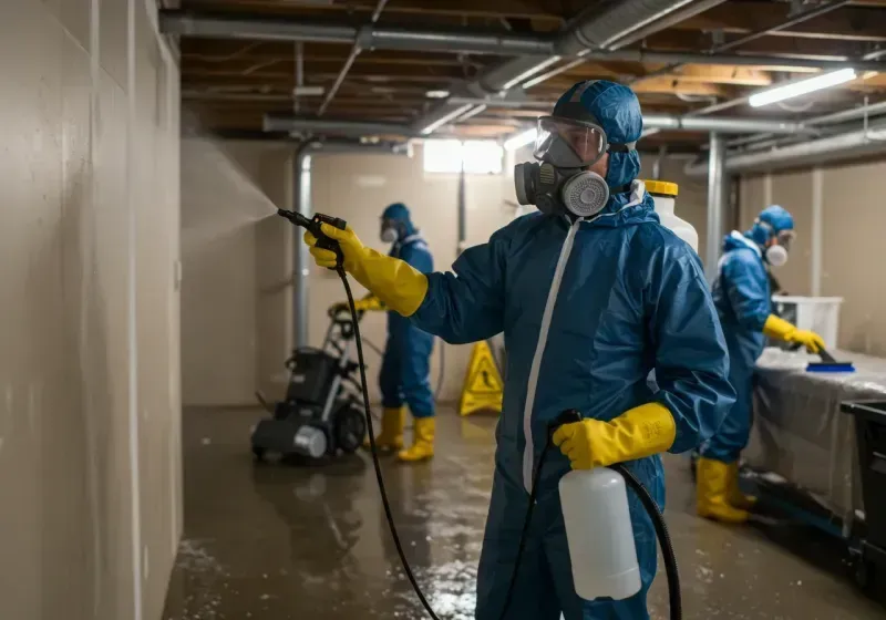 Basement Sanitization and Antimicrobial Treatment process in Grant City, NY