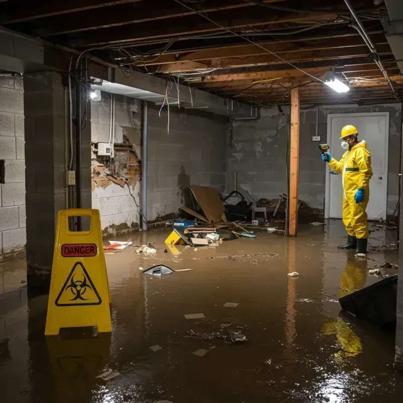 Flooded Basement Electrical Hazard in Grant City, NY Property